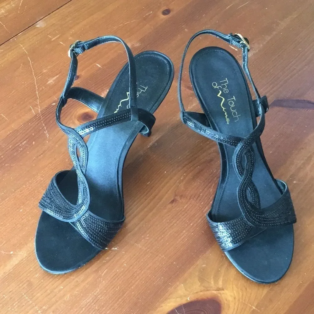 Elegant Touch Of Nina Sequin Heels Size 9
